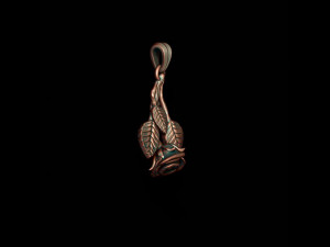 Rose pendant 3D Print Model