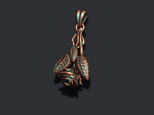 Rose pendant 3D Print Model