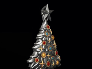Christmas Tree pendant with gems 3D-Druckmodell