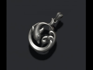 Dolphin pendant 3D Print Model