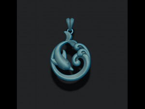 Dolphin pendant 3D Print Model