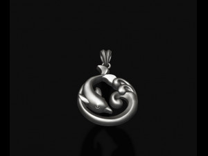 Dolphin pendant 3D Print Model