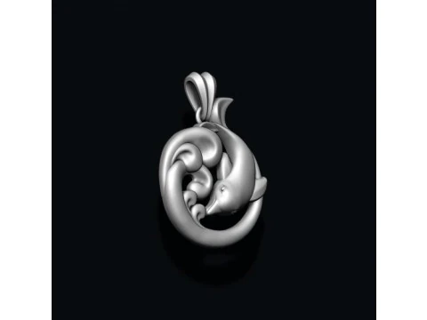 Dolphin pendant 3D Print Model