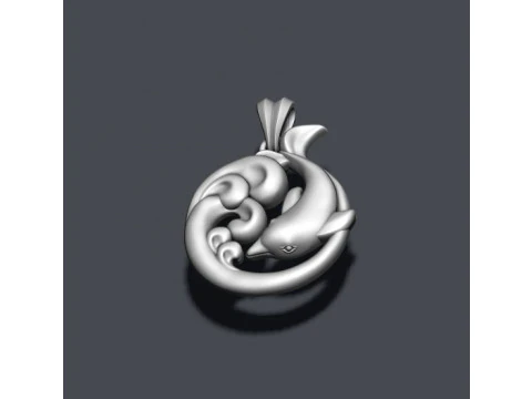 Dolphin pendant 3D Print Model