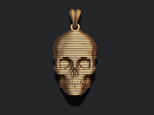Sliced skull pendant 3Dプリントモデル