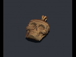 Sliced skull pendant Modello di stampa 3D
