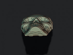 Sliced skull pendant Modello di stampa 3D