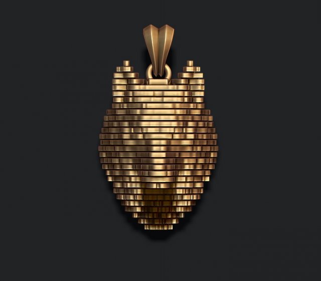 Sliced Wolf pendant Model Cetak 3D .c4d .max .obj .3ds .fbx .stl .blend 