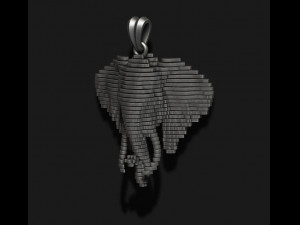 Sliced elephant pendant Modelo de impresión 3D