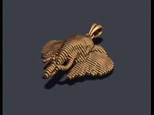 Sliced elephant pendant 3D 프린트 모델