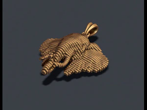 Sliced elephant pendant 3D Print Model