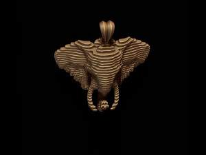Sliced elephant pendant 3D 프린트 모델