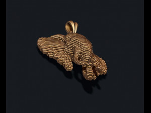 Sliced elephant pendant 3D 프린트 모델