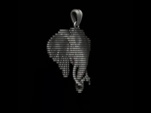 Sliced elephant pendant 3D Print Model