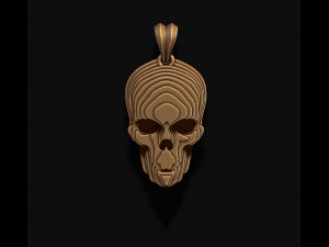 Sliced skull pendant v2 Modelo de Impressão 3D
