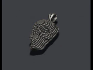 Sliced skull pendant v2 3D Print Model