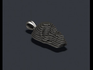 Sliced skull pendant v2 Modelo de Impressão 3D