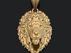 Gesneden leeuwenhanger v2 3D printmodel