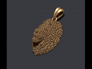 Sliced Lion pendant v2 3D-Druckmodell