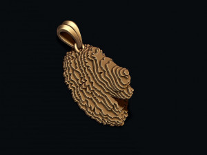 Sliced Lion pendant v2 3D-Druckmodell