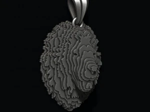 Sliced Lion pendant v2 3D Print Model