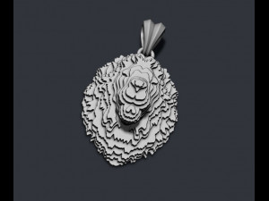 Sliced Lion pendant v2 3D-Druckmodell