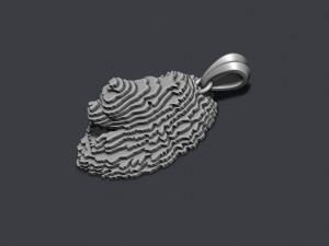 Sliced Lion pendant v2 3D-Druckmodell