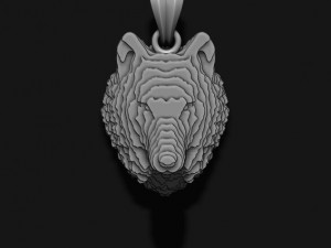 Sliced Wolf pendant v2 Modello di stampa 3D