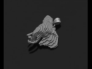 Sliced elephant pendant v2 3D Print Model