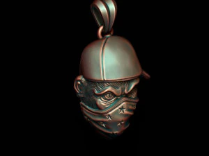 Ape gorilla with bandana pendant baseball cap hat 3D print model 3D Print Model