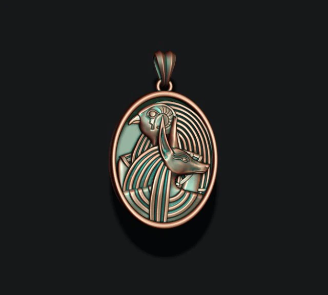 Horus Anubis pendant 3D print model 3D Print Model .c4d .max .obj .3ds .fbx .stl .blend 