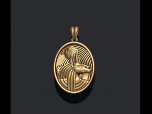 Horus Anubis pendant 3D print model 3D 打印模型