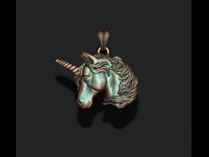 Unicorn pendant 3D print model 3D Print Model