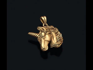 Unicorn pendant 3D print model 3D Print Model