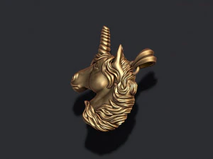 Unicorn pendant 3D print model 3D Print Model