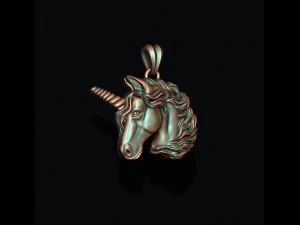 Unicorn pendant 3D print model 3D Print Model