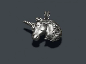 Unicorn pendant 3D print model 3D Print Model