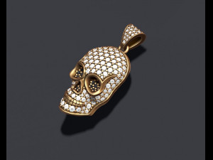Skull pendant with gems 3D print model 3D Принт Модель
