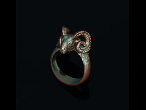 Ram sheep ring 3D print model 3D प्रिंट मॉडल