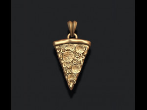 Pizza slice pendant 3Dプリントモデル