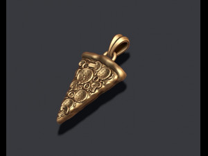 Pizza slice pendant 3Dプリントモデル