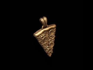 Pizza slice pendant 3Dプリントモデル
