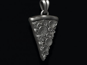Pizza slice pendant 3Dプリントモデル