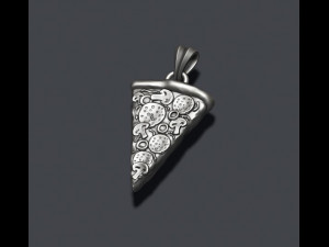 Pizza slice pendant 3Dプリントモデル