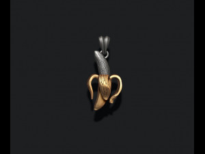Banana pendant 3D print model 3D प्रिंट मॉडल