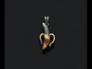 バナナペンダント3Dプリントモデル 3Dプリントモデル