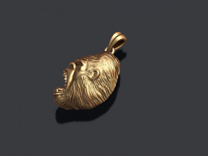 Angry Gorilla basrelief pendant 3D प्रिंट मॉडल