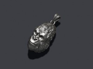 Gorilla head basrelief pendant 3D Принт Модель