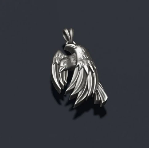 Eagle pendant 3D Print Model .c4d .max .obj .3ds .fbx .stl .blend