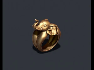 Anel de elefante Modelo de Impressão 3D